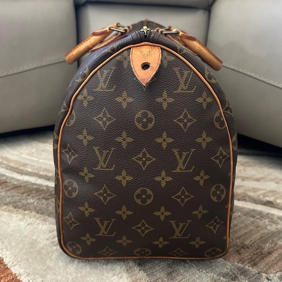 LOUIS VUITTON SPEEDY 40 MONOGRAM CANVAS VACHETTA LEATHER TOTE SATCHEL TRAVEL BAG - Picture 8 of 16